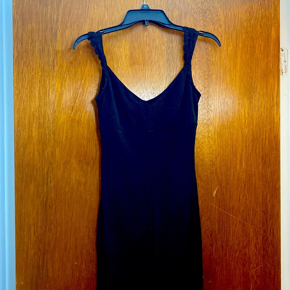 Express black cami dress with lace straps